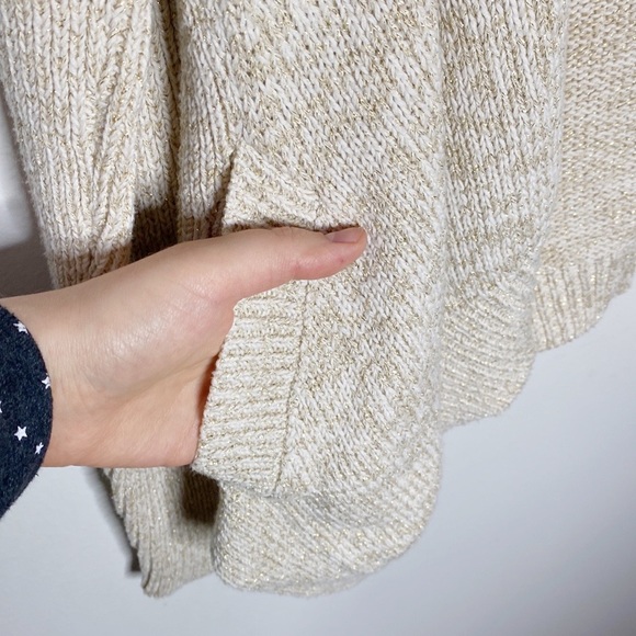 Diane von Furstenberg Fausta gold speckled sweater cardigan size S - Picture 5 of 11